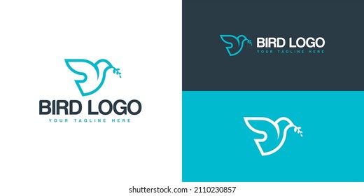 Birds simple logo design template.
