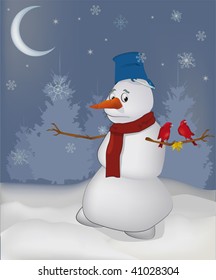birds and a snowball