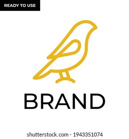 birds stand logo company, logo vector template design. Ready to use, easy for edit.