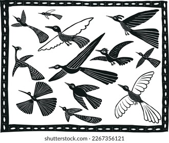 birds taking flight to freedom