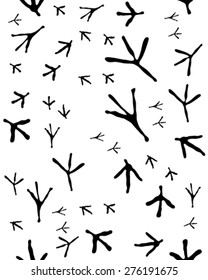Bird's trace seamless vector wallpaper
