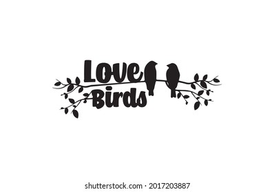 birds and tree black and white clip art vector format fully editable