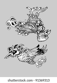 Birds upsidedown