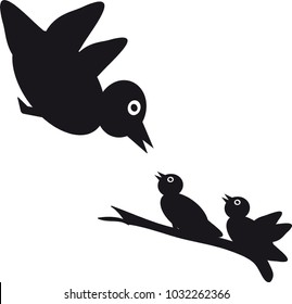 birds vector drawing