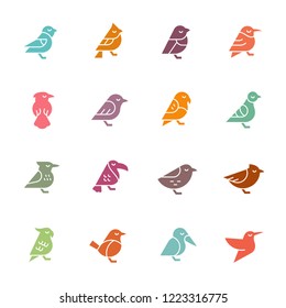 Birds vector icons