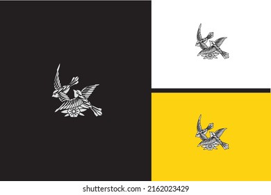 birds vector illustration black and white