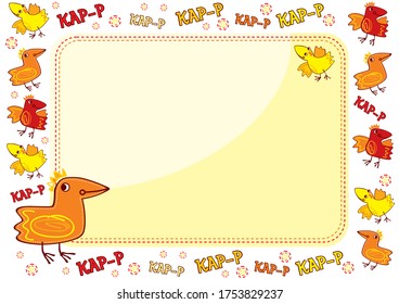 Birds vector illustration cartoon isolated on white background. Funny deer tick yelloy red orange cartoon.
