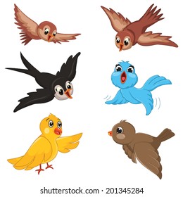 Birds Vector Illustration Set