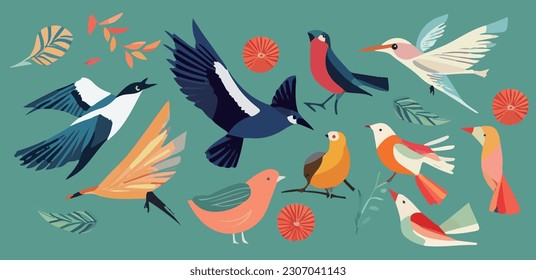 birds vector image. you can open adobe illustrator