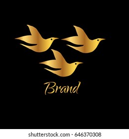 Birds vector logo design template 