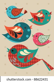 birds vector/illustration