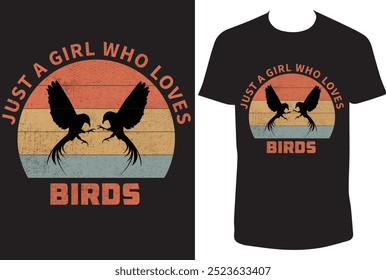 Birds vintage t shirt design