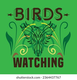 Birds Watching Vector T-Shirt Design