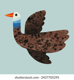 Birds, watercolor painting. vector illustration of animal collection. isolated. freedom concept artwork.