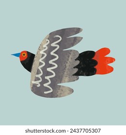 Birds, watercolor painting. vector illustration of animal collection. isolated. freedom concept artwork.