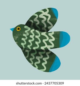 Birds, watercolor painting. vector illustration of animal collection. isolated. freedom concept artwork.