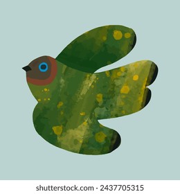 Birds, watercolor painting. vector illustration of animal collection. isolated. freedom concept artwork.