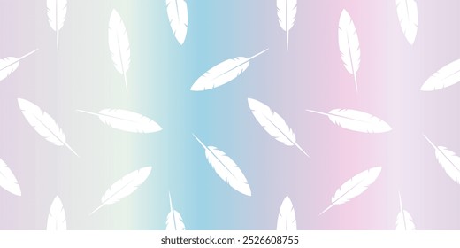 Pájaros blanco Pluma sin fisuras elemento de diseño de patrón