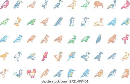 Birds And Wildlife Icons Simple vector icon. Illustration symbol design template for web mobile UI element.