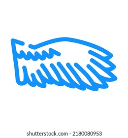 vector de icono de color de la ala de pájaros. signo del ala de pájaros. ilustración de símbolo aislado