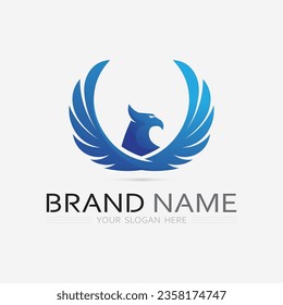 birds and wing logo animal vector icon fly design illustration template graphic
