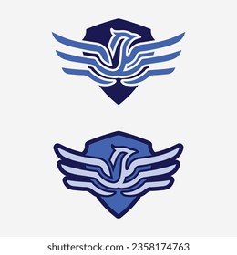pájaros logotipo de alas vectores de animales icono de la mosca modelo de diseño gráfico