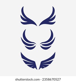 birds and wing logo animal vector icon fly design illustration template graphic