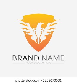 Vögel und Flügel-Logo, Vektorsymbol für Fliegendesign, Vorlage