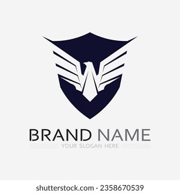 birds and wing logo animal vector icon fly design illustration template graphic