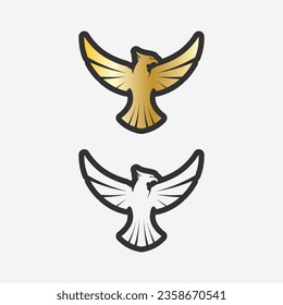 birds and wing logo animal vector icon fly design illustration template graphic