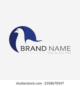 birds and wing logo animal vector icon fly design illustration template graphic