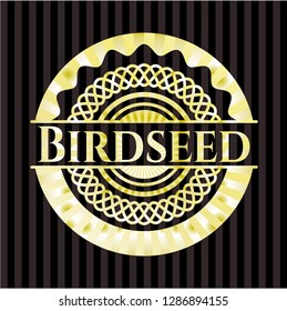Birdseed golden badge or emblem