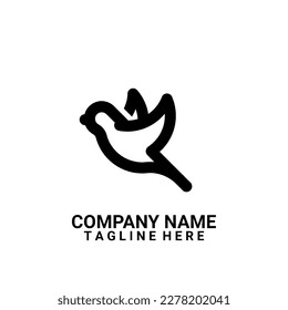 Bird-shaped logo and icon.  Cok for your brand that is engaged in animal breeding and environmental preservation.