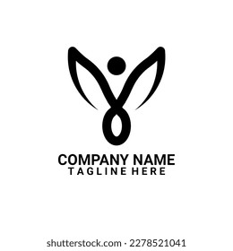 Bird-shaped logo and icon. Suitable for your brand that is engaged in insurance or something else.