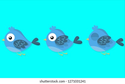 Birdy fly game animation asset