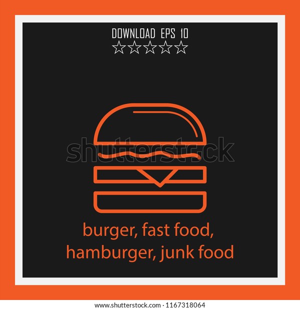 birger, fast\
food, hamburger, junk food vector\
icon