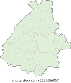 Stadtverwaltung Birkenfield-Skizze Landkarte des Landes Rheinland-Pfalz. Bundesrepublik Deutschland. Farbig. Vektorgrafik