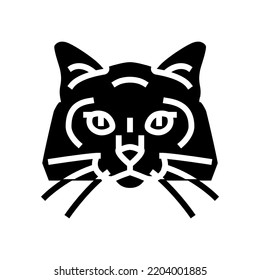 birman cat cute pet glyph icon vector. birman cat cute pet sign. isolated symbol illustration