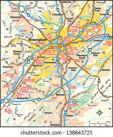 Birmingham, Alabama Area Map