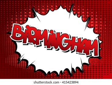 Birmingham - Comic book style word