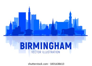 Birmingham City Skyline Silhouette England Britain GB UK T-Shirt