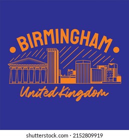Birmingham landmark vector illustration, landmark of Birmingham, UK, Landmark vector design