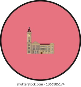 Birmingham Museum in England. illustration for web and mobile design.