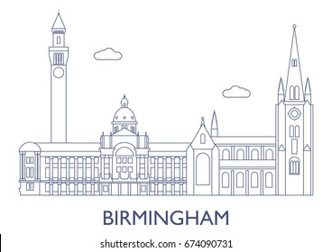 Birmingham, United Kingdom. The most famous buildings of the city