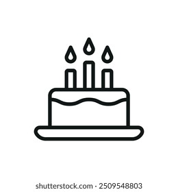 Birt cake icon vector design templates simple and modern concept graphic