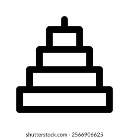 Birt cake icon vector design templates simple and modern concept graphic