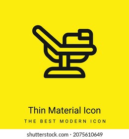 Icono de material amarillo brillante mínimo de la cama de nacimiento
