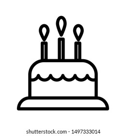 Birth cake icon vector design template