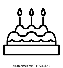 Birth cake icon vector design template