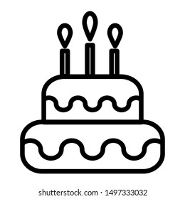 Birth cake icon vector design template